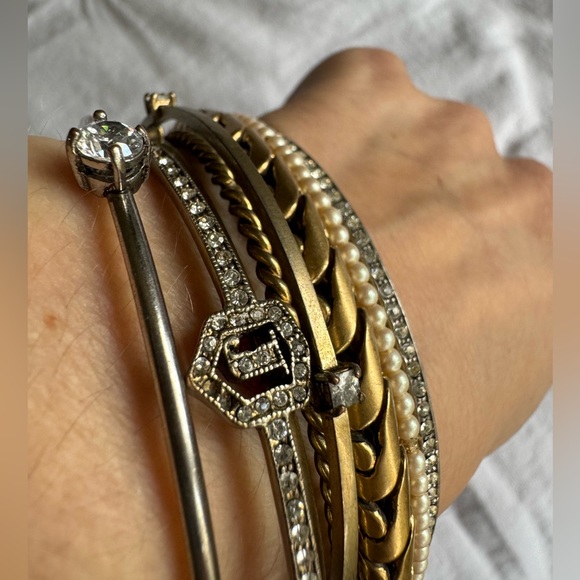 Juicy Couture Y2K Bangle barcelet set with JC charm - Picture 3 of 8